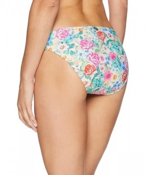 Bottoms Women's Americana Moderate Coverage Bikini Bottom Swimsuit - Valley Blooms - CK18C4WNE53