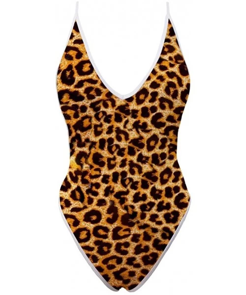 Sets Sexy Women Monokini Deep V One Piece Backless Cheeky Swimwear Bikini - Print 6 - C618QAD2GRS