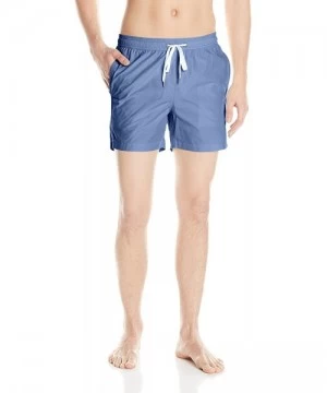 Trunks Men's Charles 5 Inch Solid Swim Trunk - Ducth Blue - C7186D3M4TN