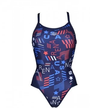 Racing Womens Blue USA Superfly Back MaxLife One Piece Swimsuit - Navy - Multi - C8192CU6IM9