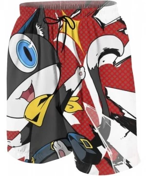 Board Shorts Persona 5 Crow Goro Akechi Mens Quick Dry Beach Boardshorts Surf Swim Trunk - Persona 5 Morgana - CA195OCD4GD