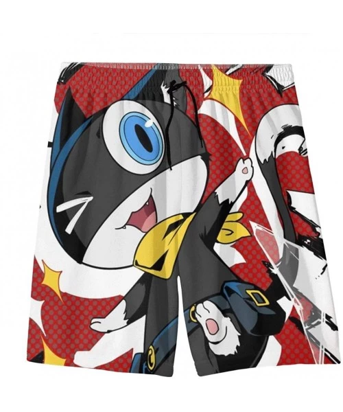 Board Shorts Persona 5 Crow Goro Akechi Mens Quick Dry Beach Boardshorts Surf Swim Trunk - Persona 5 Morgana - CA195OCD4GD