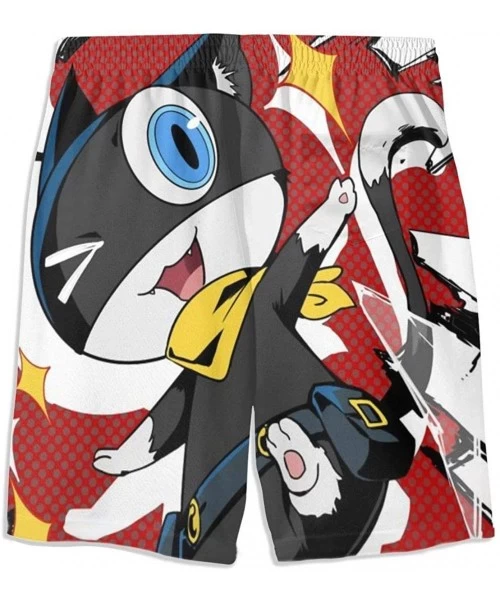 Board Shorts Persona 5 Crow Goro Akechi Mens Quick Dry Beach Boardshorts Surf Swim Trunk - Persona 5 Morgana - CA195OCD4GD