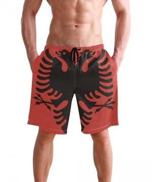 Board Shorts Mens Swim Trunks Sweden Flag Beach Board Shorts - Albania Flag - CS18L45WH6Q