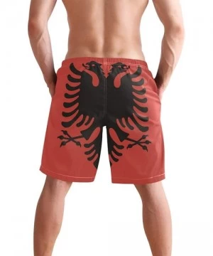 Board Shorts Mens Swim Trunks Sweden Flag Beach Board Shorts - Albania Flag - CS18L45WH6Q