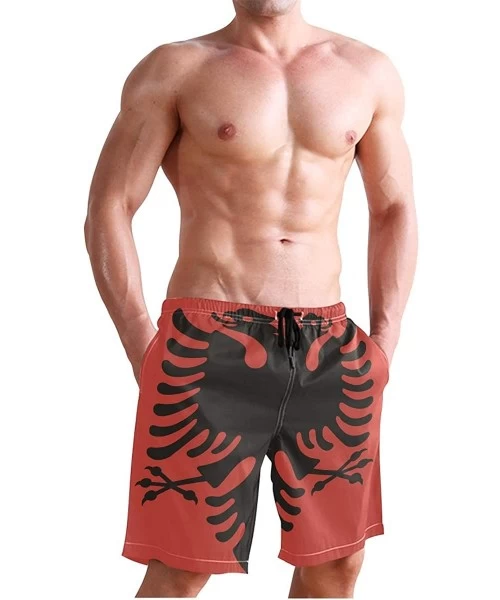 Board Shorts Mens Swim Trunks Sweden Flag Beach Board Shorts - Albania Flag - CS18L45WH6Q