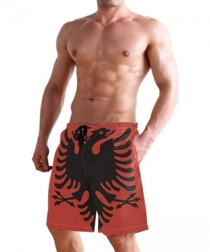 Board Shorts Mens Swim Trunks Sweden Flag Beach Board Shorts - Albania Flag - CS18L45WH6Q