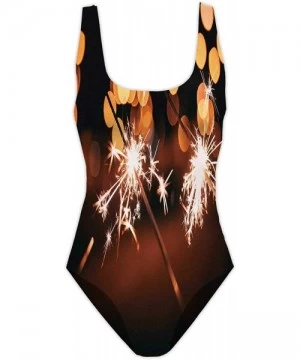 One-Pieces Hakuna Matata-Women One Piece Beachwear Swimsuit Floral Printed Swimsuit S - Multi 18 - CR190TLQ9NA