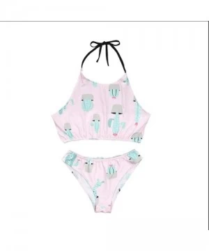 Sets Mommy and Me Cactus Print Bathing Suit Family Matching Strappy Halter Swimsuit Adjustable Straps Swimwear Bikini Sets - ...