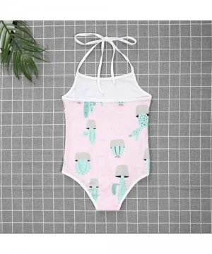 Sets Mommy and Me Cactus Print Bathing Suit Family Matching Strappy Halter Swimsuit Adjustable Straps Swimwear Bikini Sets - ...