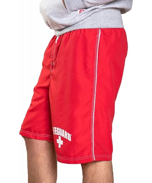 Board Shorts Officially Licensed Red Men's Board Shorts Swim Trunks with Side Pocket- Men and Boys- Great for Beach & Pool - ...