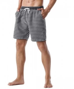 Trunks Men's Swim Trunks Retro Soft Washed Drawstring Workout Shorts Men - Black-273 - CG18UNAG546