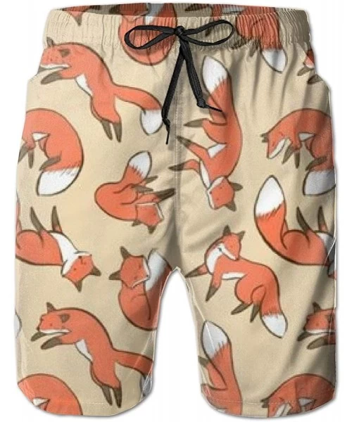 Board Shorts Casual Men Beach Shorts Swim Trunks Quick Dry Half Pants - I Found This Humerus - Funny Fox Art - C018RS2NXTE