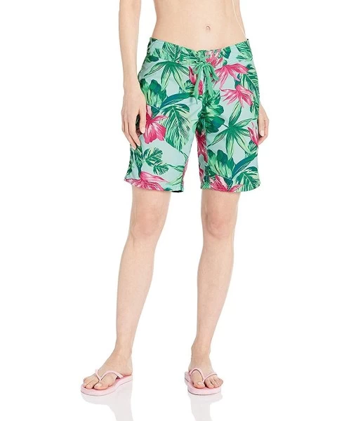 Board Shorts Women's Marina UPF 50+ Active Swim Board Short (Reg & Plus Sizes) - Hayley Green - CL180008TWN