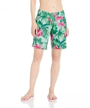 Board Shorts Women's Marina UPF 50+ Active Swim Board Short (Reg & Plus Sizes) - Hayley Green - CL180008TWN