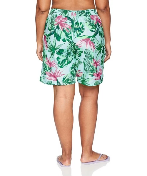 Board Shorts Women's Marina UPF 50+ Active Swim Board Short (Reg & Plus Sizes) - Hayley Green - CL180008TWN