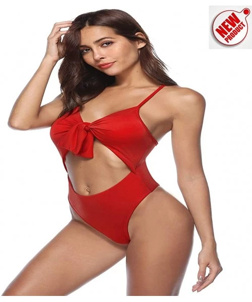 One-Pieces Swimsuits Tummy Control One Piece Swim Dresses Body One Piece Swim Womens Swimwear - A-red - CU18RMCNSLE