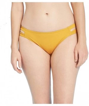 Tankinis Women's Strappy Side Cheeky Bikini Bottom - Yellow - CH19DMNMQNN