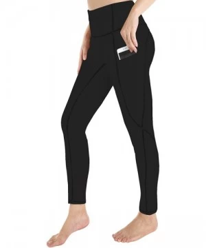 One-Pieces Women High Waist Yoga Pants with Pockets 4 Ways Stretch Workout Leggings - 0001black - C818Q0YKQ5L