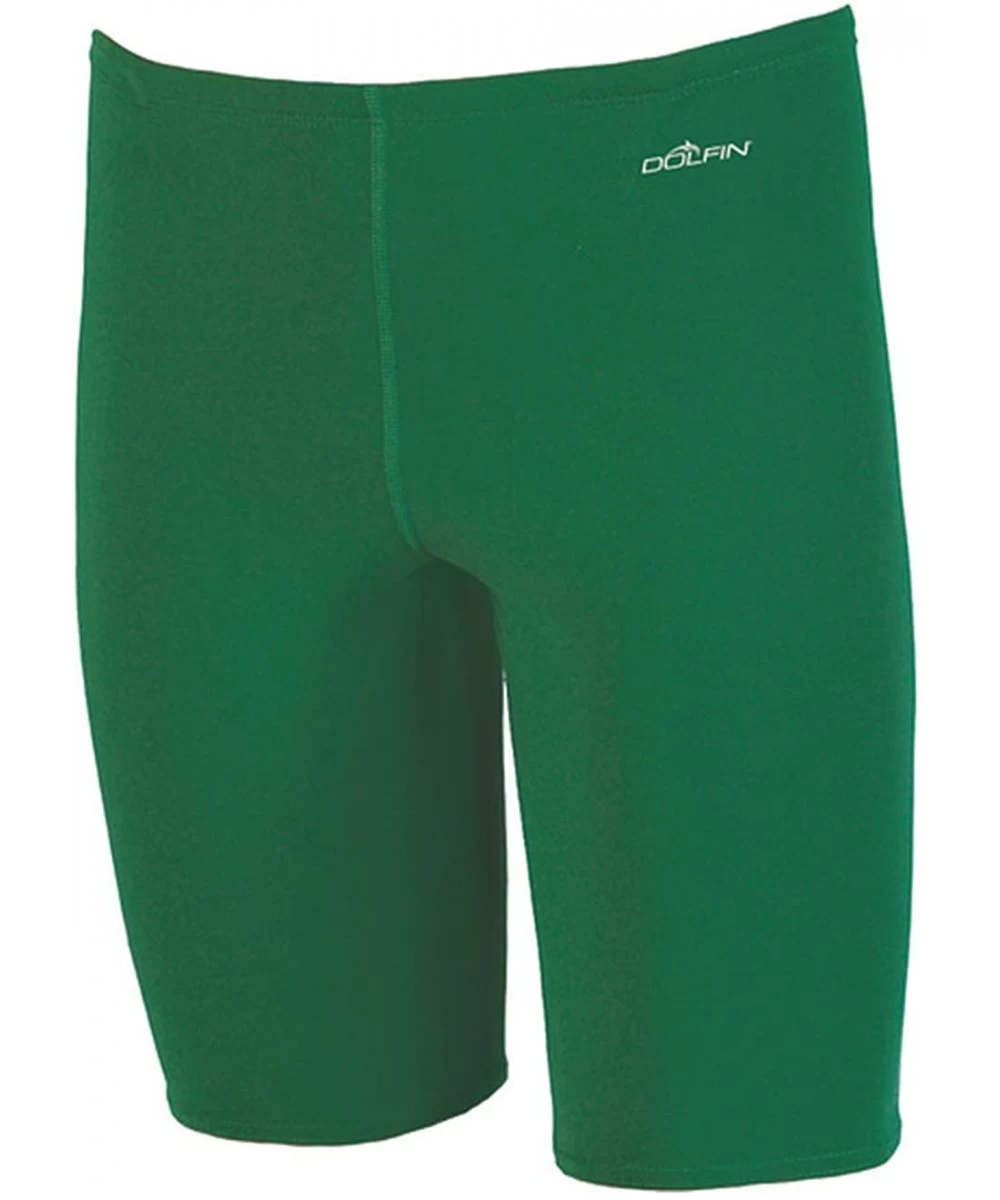 Racing 8900L Men's Solid Jammer - Green - CI11NS0CEFZ