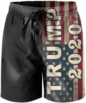 Board Shorts Trump 2020 Fuck Your Feelings USA Flag Mens Printing Beach Shorts Swim Trunk Quick Dry - Trump-1 - CM18L0WTG74