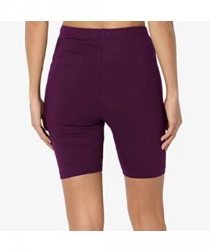 Cover-Ups Yoga Shorts for Women- High Waist Workout Running Compression Elastic Closure Yoga Pants - Purple - CJ1906TTEO6