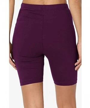 Cover-Ups Yoga Shorts for Women- High Waist Workout Running Compression Elastic Closure Yoga Pants - Purple - CJ1906TTEO6