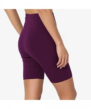 Cover-Ups Yoga Shorts for Women- High Waist Workout Running Compression Elastic Closure Yoga Pants - Purple - CJ1906TTEO6