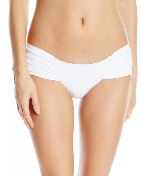 Tankinis Women's Every Day Solid Wide Side Bikini Bottom - White - C5126DR3JA7