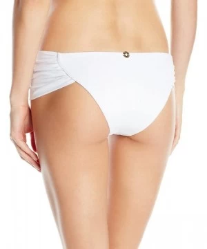 Tankinis Women's Every Day Solid Wide Side Bikini Bottom - White - C5126DR3JA7