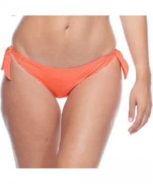 Bottoms Women's Sash Tie Side Med Bikini Bottom Swimwear - Apricot - CR18Z05SS5A