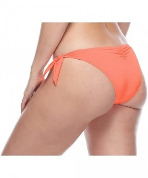 Bottoms Women's Sash Tie Side Med Bikini Bottom Swimwear - Apricot - CR18Z05SS5A