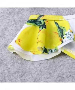 Sets Sexy Bikini for Women Floral Print Bikini Set Swimming Two Piece Swimsuits Swimwear Beach Suit - Yellow - CC18REERAQ0