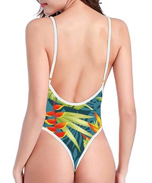 One-Pieces Sexy Swimsuits for Women High Cut One Piece Backless Swimwear Bathing Suit(2 Sizes Smaller Than Standard) 28 Leave...