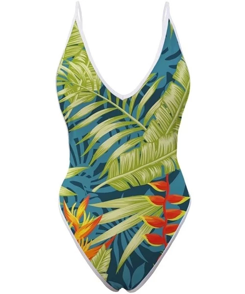 One-Pieces Sexy Swimsuits for Women High Cut One Piece Backless Swimwear Bathing Suit(2 Sizes Smaller Than Standard) 28 Leave...