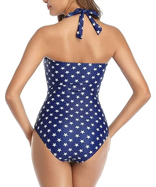 One-Pieces 4th-Of-July One Piece Monokini Tankini Swimsuit for Women American Flag Print Beachwear Swimwear Bikini Independen...