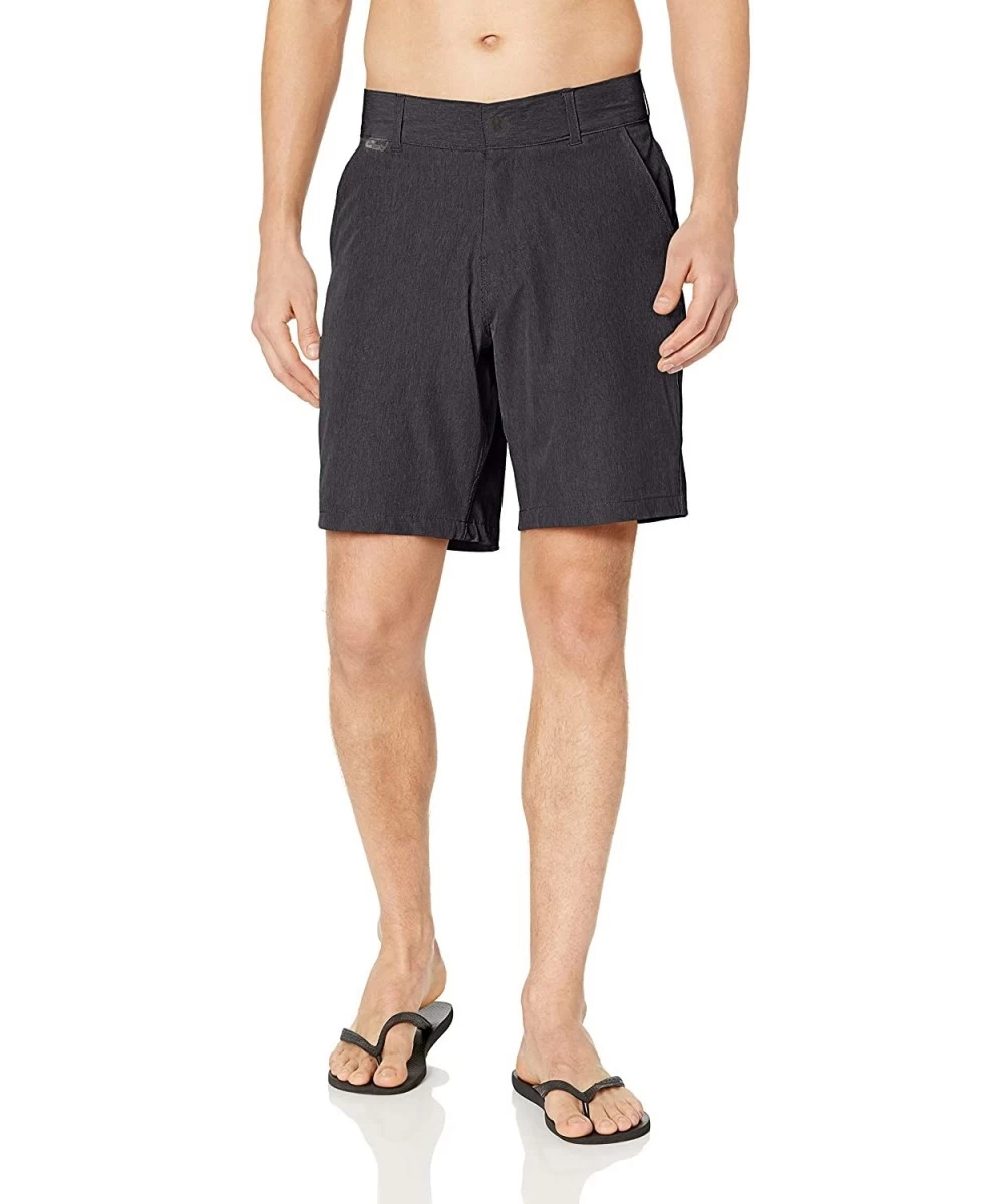 Board Shorts Men's Series Stretch Hybrid 19" Hydro-Walker Boardshort - Black - CW18NX7QGAU