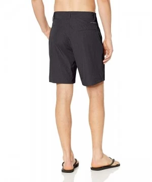 Board Shorts Men's Series Stretch Hybrid 19" Hydro-Walker Boardshort - Black - CW18NX7QGAU