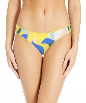 Bottoms Women's Sublime Reversible Cheeky Cut Bikini Bottom Swimsuit - Submarine Yellow Rib - C718YU38MSZ