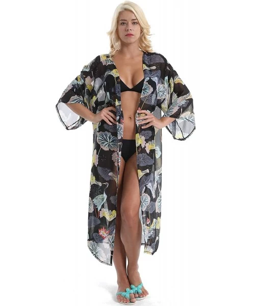 Cover-Ups Cover Ups Floral Kimono Wraps for Girls Women Bikini Cardigan Loose Beach - 7 - CM18E4L55W2