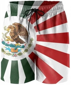 Racing Men's USA Mexico Flag Quick Dry Summer Beach Surfing Board Shorts Swim Trunks Cargo Shorts - Imperial Mexico - CT18RSG...