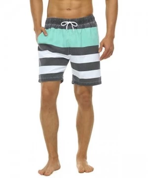 Trunks Men's Swim Trunks Retro Quick Dry Soft Washed Full Liner Casual Shorts - 331-green - CG194YRQGYZ