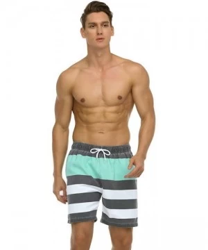 Trunks Men's Swim Trunks Retro Quick Dry Soft Washed Full Liner Casual Shorts - 331-green - CG194YRQGYZ