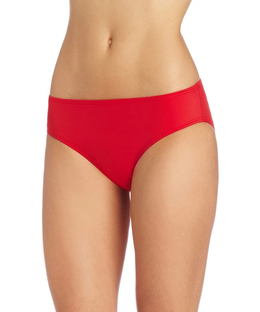 Bottoms Women's Casablanca High Waisted Swimsuit Bottom - True Red - CI11BP42UP5