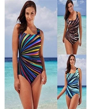 Bottoms Swimsuits for Women Two Piece Bathing Suits Ruffled Flounce Top with High Waisted Bottom Bikini Set B multicolor - CF...