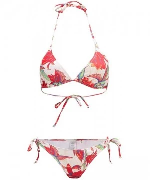 Sets Women's Halter Swimwear Printed Two Piece Bikini Sets - Off-white - CK18DACT0CC