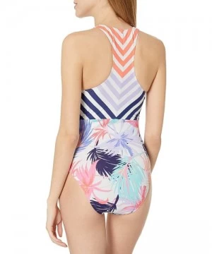 One-Pieces Women's Zip Front One Piece Swimsuit - Multi//in the Mix - CW18Y24SKRS