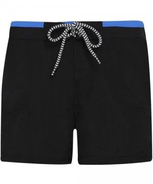 Board Shorts Womens/Ladies Swim Shorts - Black/Royal - C418E6O3CAT