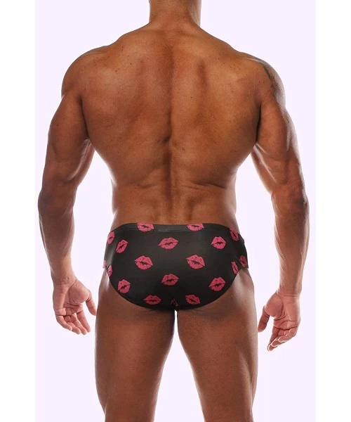 Briefs Men's Swimsuit Fun Bikini Briefs Swimwear - Kisses - C318U3NZ9TG