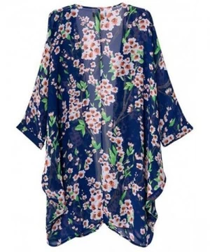 Cover-Ups Women Kimono Kaftan Cardigan Loose Chiffon Bikini Cover Up - A3 - CZ12F9WNB8X